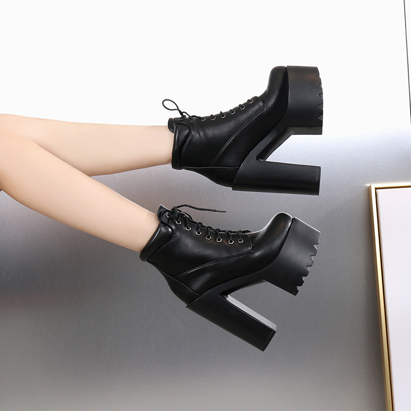 Women's Fashion Martin Knight Boots Ankle Boots foto 5