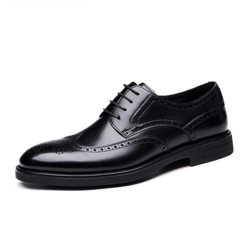 Men's Carving Brogue Business Formal Wear Leather Shoes foto 4