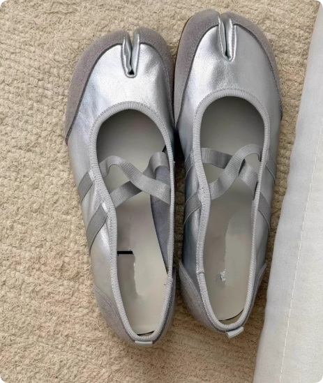 Split-toe Pig Hoof Shoes Mary Jane Ballet Style foto 3