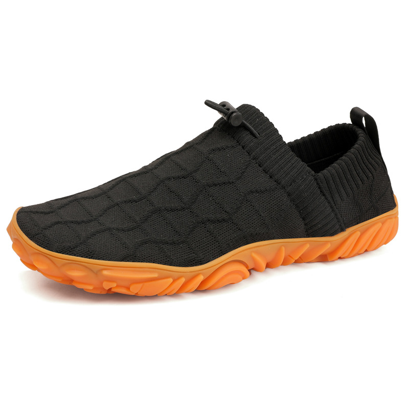 Men's Slip-on Breathable Flyknit Soft Bottom Indoor Fitness Shoes foto 5