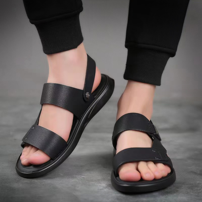 Men's Fashion Casual Breathable Cowhide Sandals foto 5
