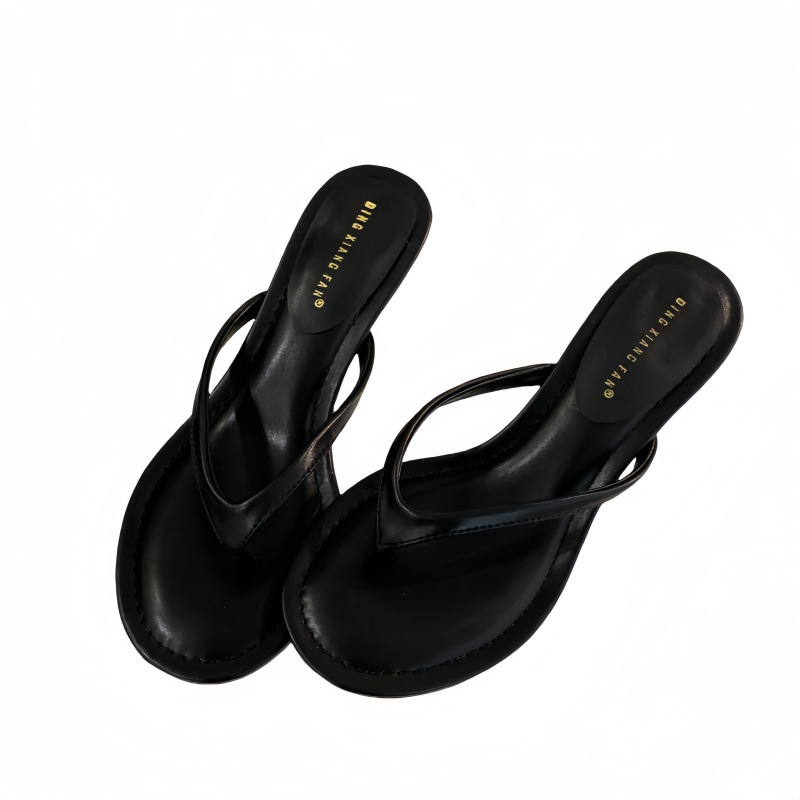 Flip-Flops Fashionable All-match Round Toe Stiletto Sandals Summer Open Toed Women's Shoes foto 5