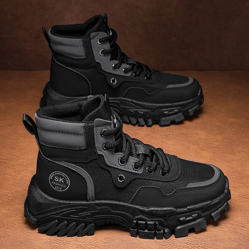 Breathable High-top Vintage British-style Work Boots foto 4