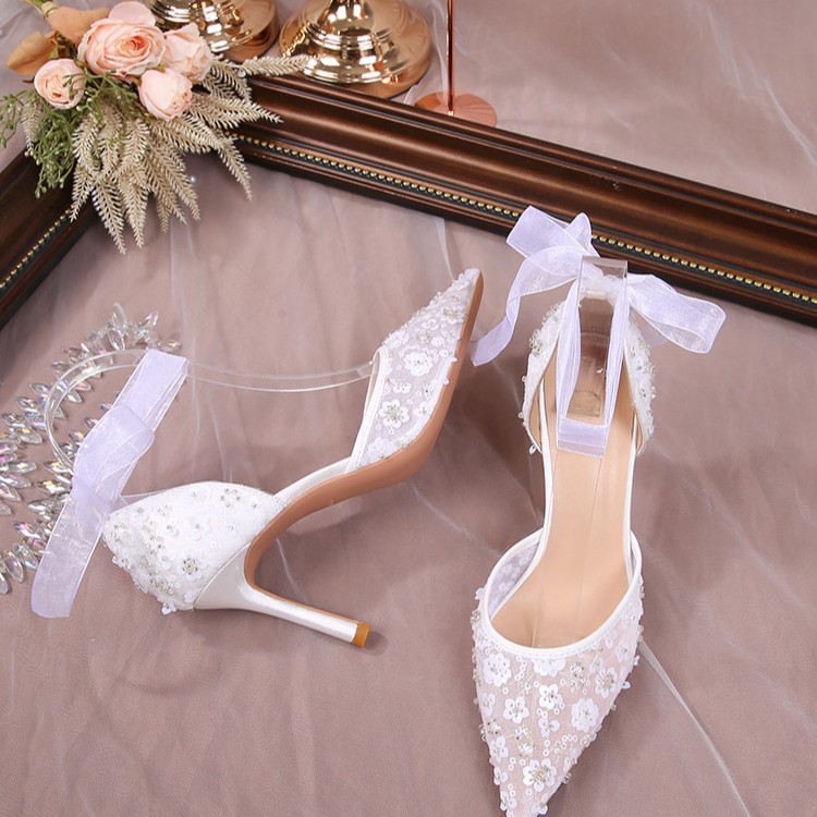 Fashion French Style Sequin Hollowed Sandals Women foto 5