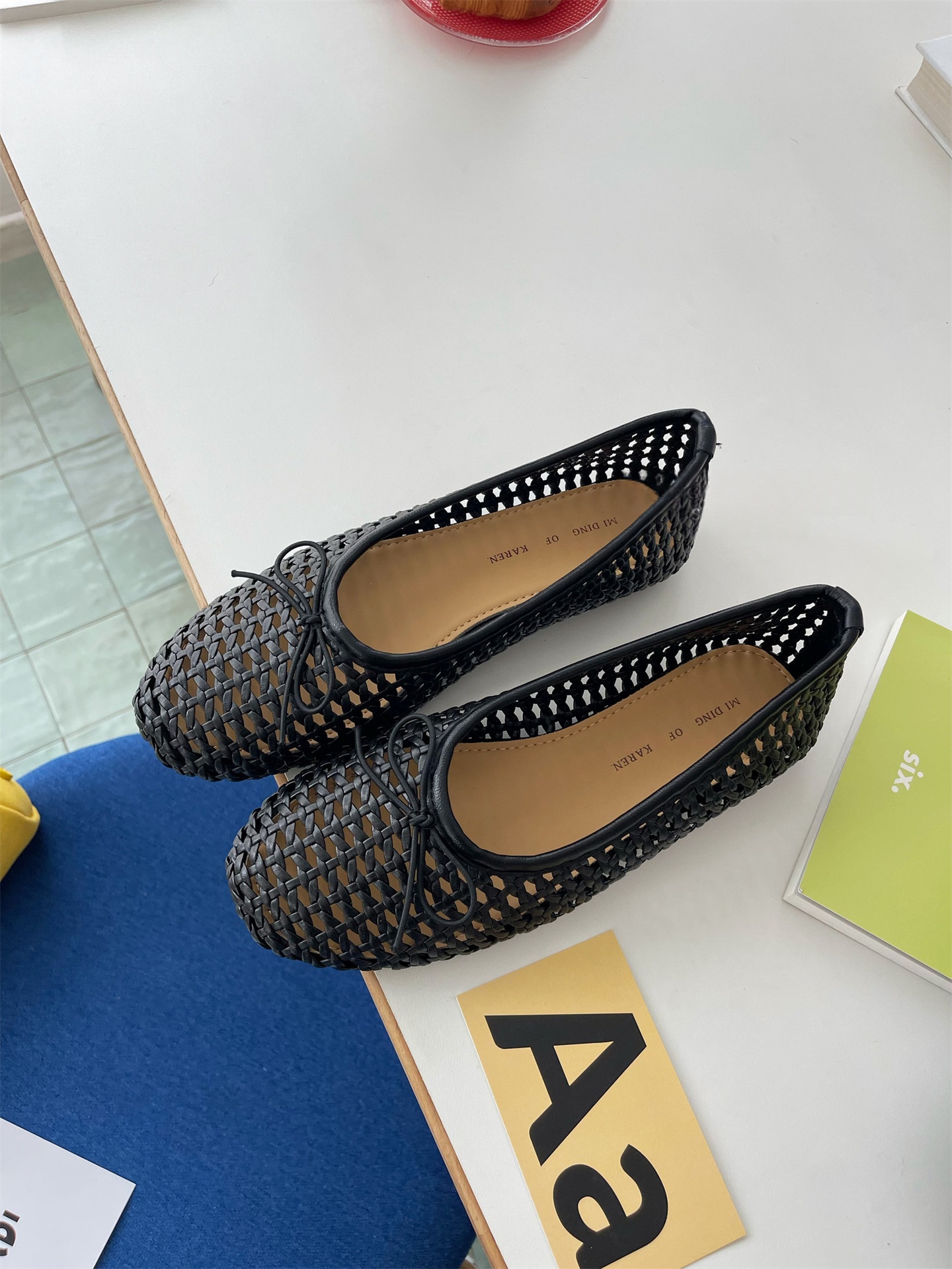 Breathable Woven Hollow-out Flat Shoes For Women foto 3