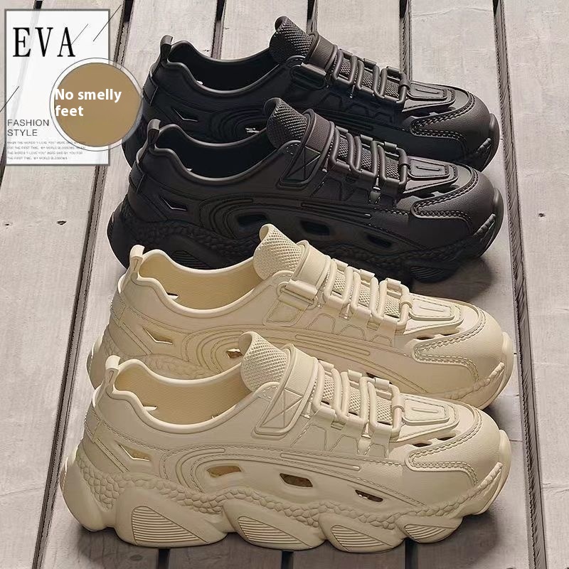 Men's Hole Shoes Thick-soled Beach Fishing Sandals foto 4