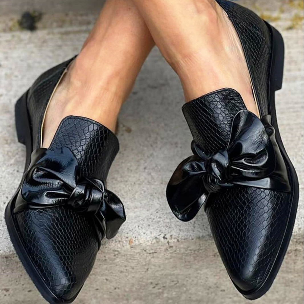 Spring And Autumn Pointed Toe Shallow Mouth Buckle Plus Size Casual Pumps Women foto 2