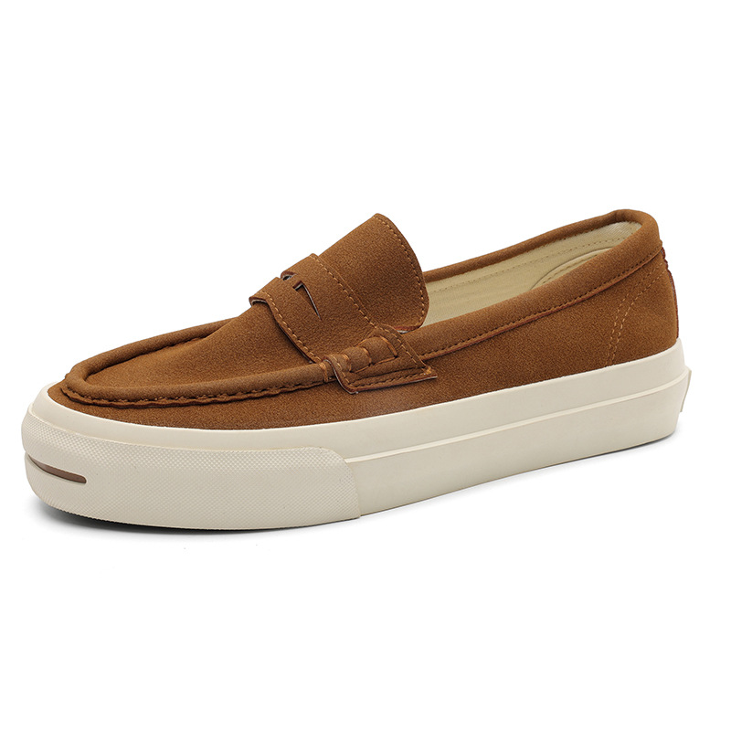 Breathable Suede Low-top Classic Chunky-soled Loafers foto 4