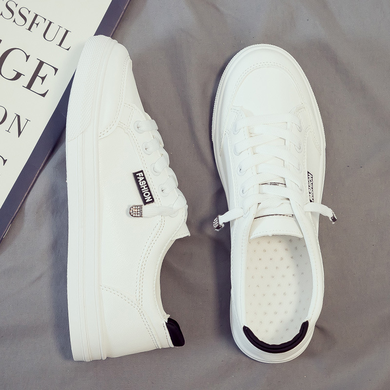 Popular White Versatile Internet-famous Skateboard Trendy Breathable White Shoes foto 5