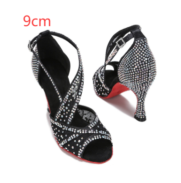 Diamond-embedded Latin Dancing Shoes Women's Adult foto 4