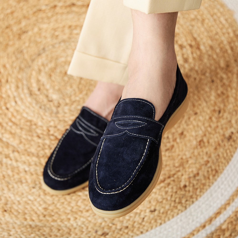 Men's Summer Casual Round Head Suede Shoes foto 3