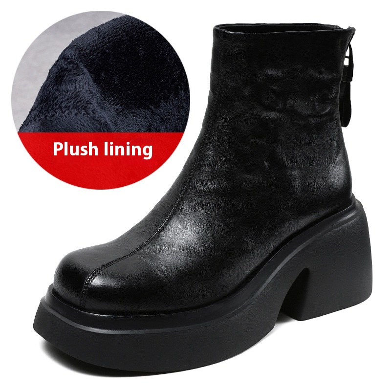 Autumn And Winter New Thick Bottom Chunky Heel Women's Ankle Boots foto 2