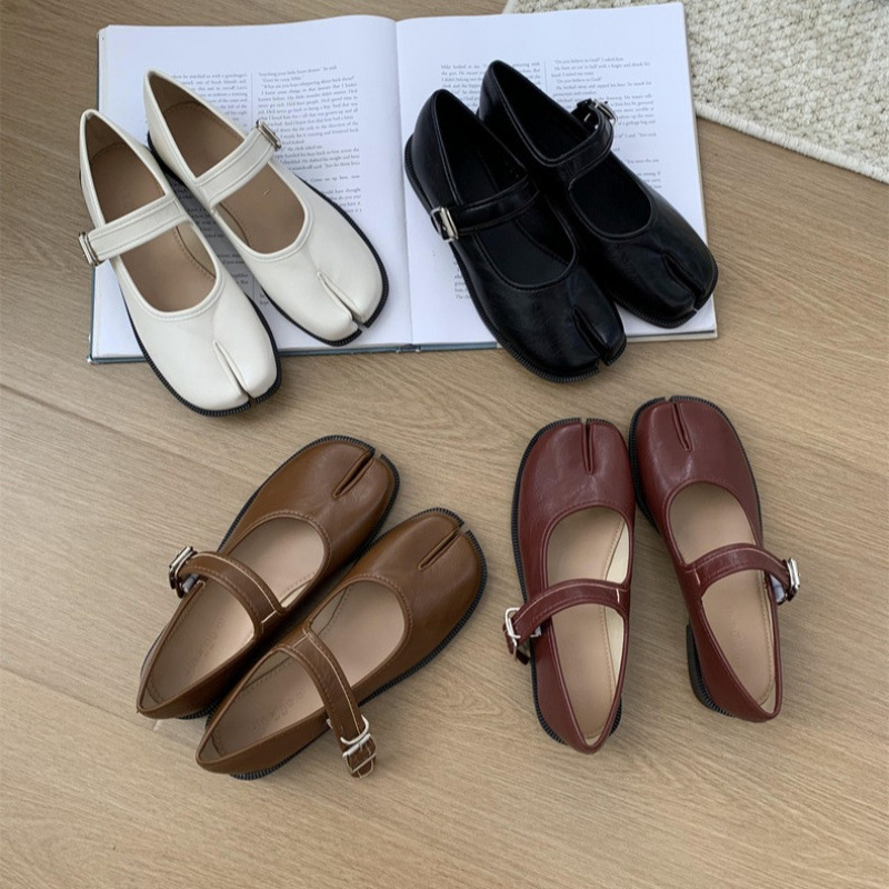 Split-toe Pig Trotter Shoes Women's Soft Sole Retro Mary foto 4
