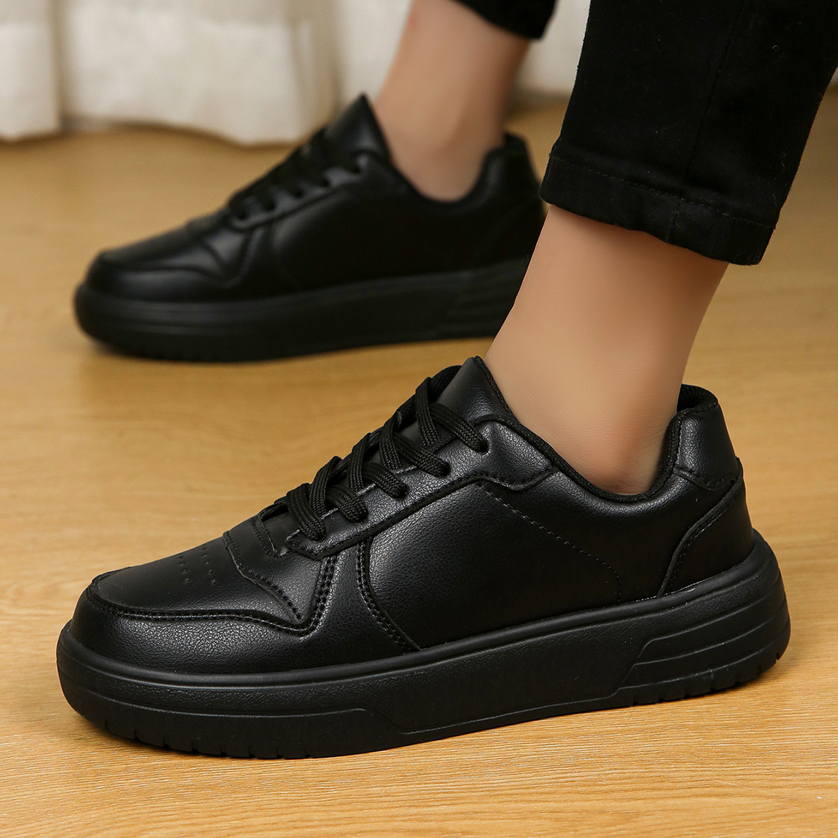 Men's Leather Breathable Sports Casual Shoes foto 5