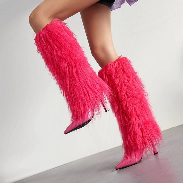 Women's Boots With Tassels, Stiletto Heels And Pointed Toes Fashionable, Minimalist Long Boots foto 3