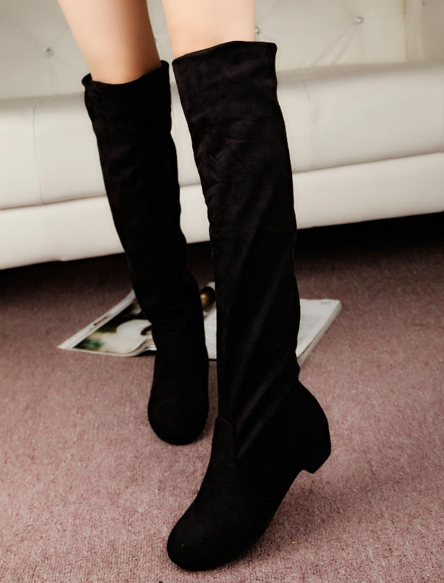 New Fallwinter Korean-style Over-the-knee Boots With Chunky Heels foto 5