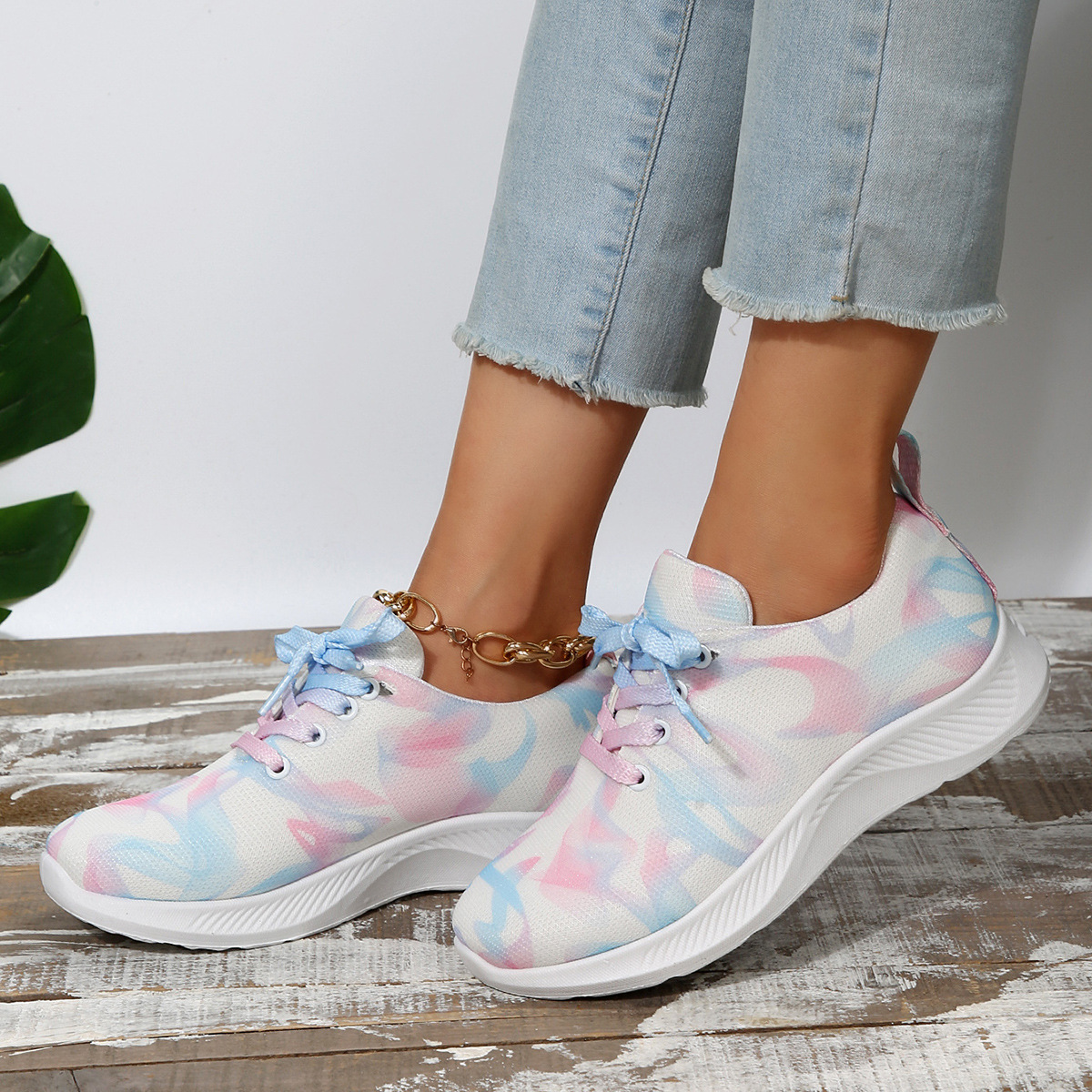 Women's Color Matching Casual Low-top Sneaker foto 5