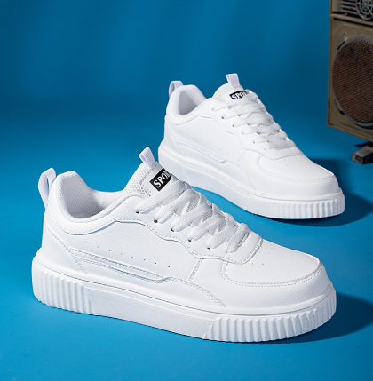 Autumn New Breathable White Shoes For Students Korean Style Trendy All-Match Platform Sports Casual foto 5