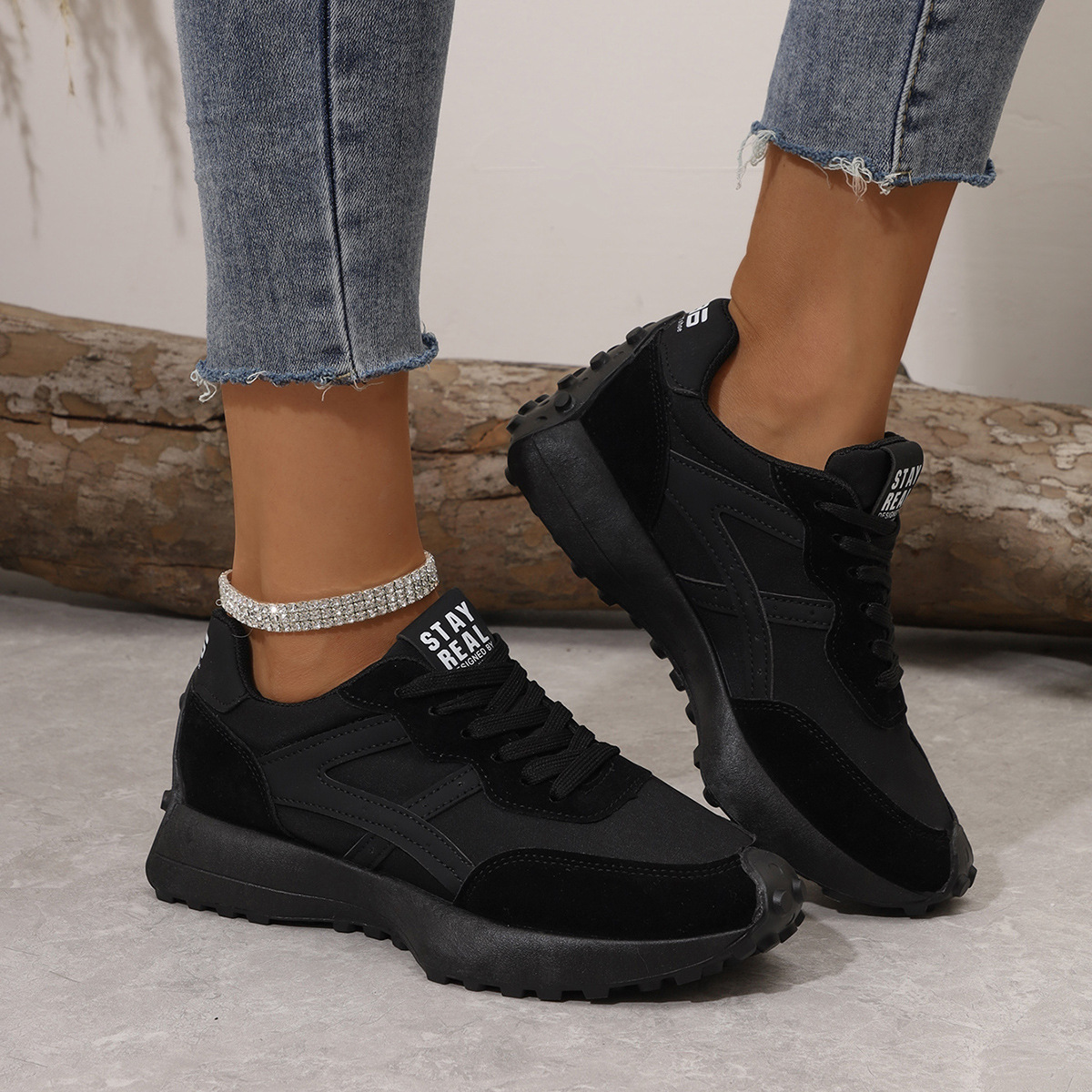 All-matching And Lightweight Mesh Sports Female Flat Shoes foto 3