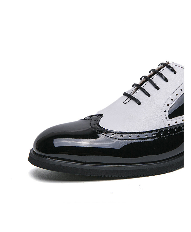 Fashion Men's British Style Brogue Leather Shoes foto 4