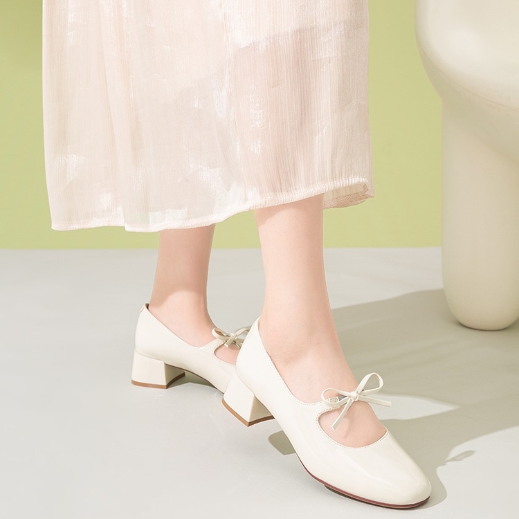 Comfortable Soft Soled Bow Mary Jane Shoes foto 2