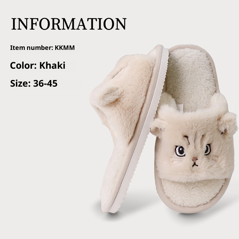 Thickened Warm Plush Soft Soled Cotton Slipper foto 4