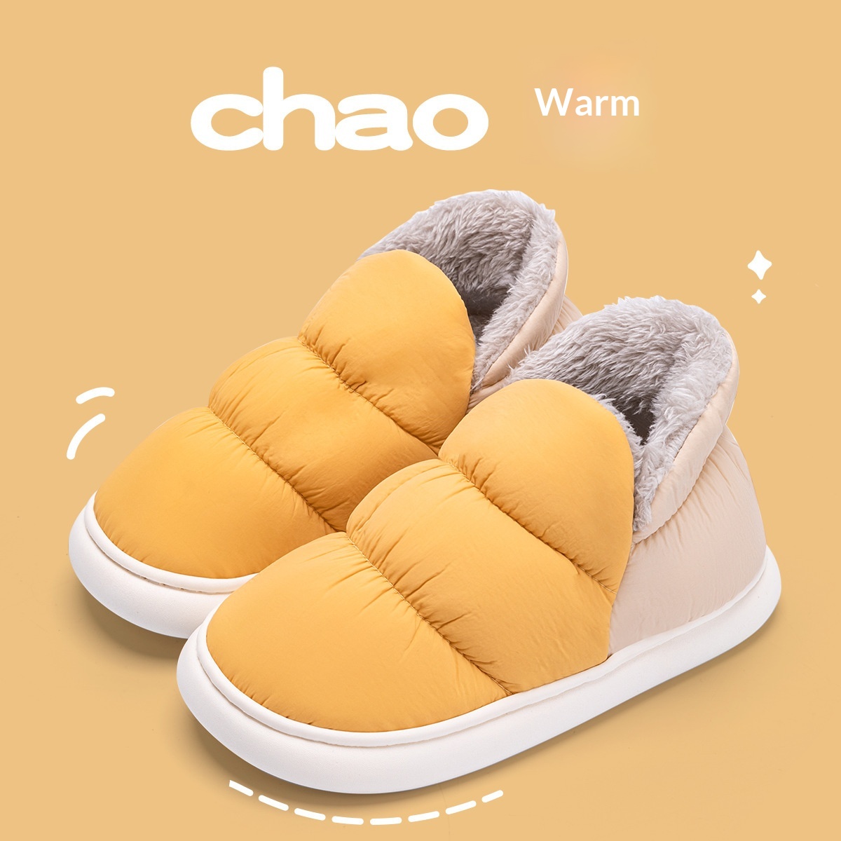 Womens Down-filled Cotton Shoes For Outdoor Wear Non-slip foto 4