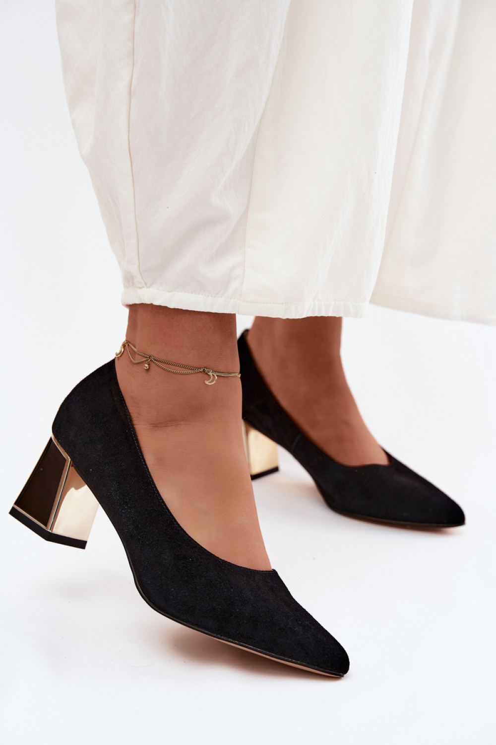 Pumps met dikke hak Step in style
