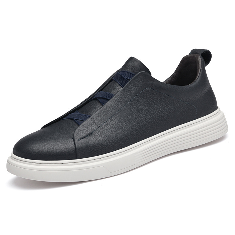 Men's Low Top Layer Cowhide Sports Board Shoes foto 2