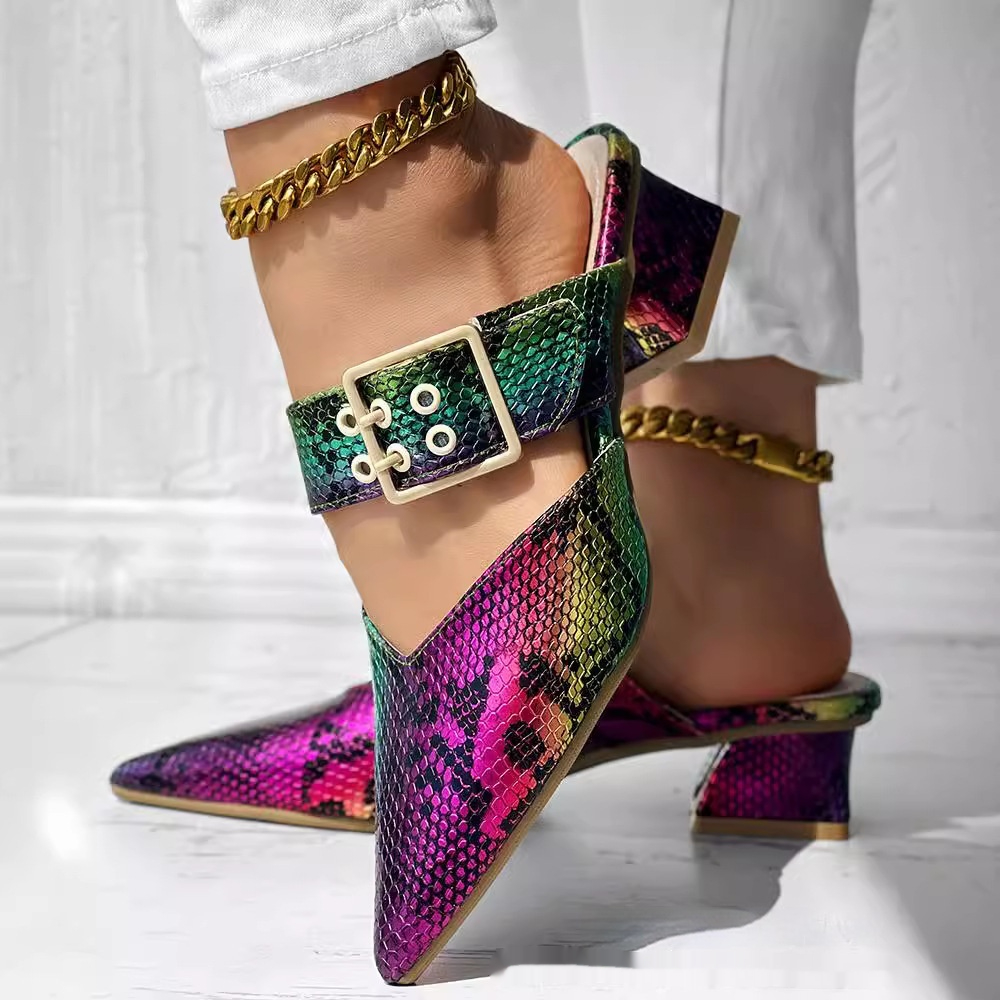 All-matching Beach Flat Casual Buckle Slippers foto 3