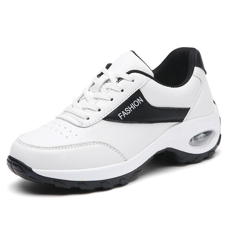 Women's Thick Bottom Spring And Autumn Low Top Leather Surface Plus Size Outdoor Running Shoes foto 4