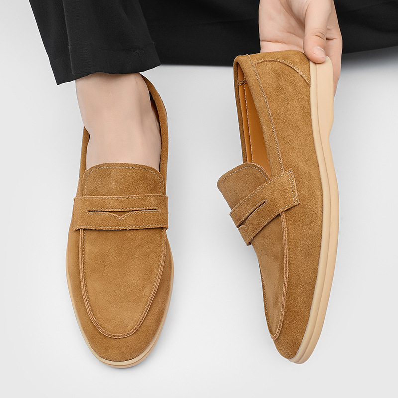 Gommino Suede Men's Soft Bottom Slip-on Casual Shoes foto 4