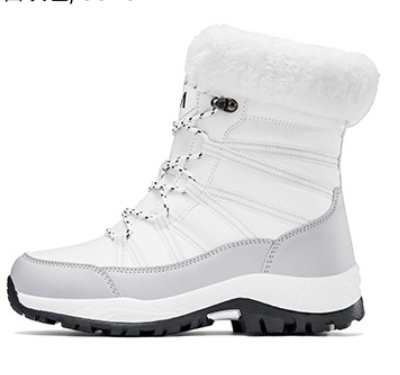 Winter Fleece-lined Thicker Non-slip Cotton-padded Shoes Outdoor Middle Boots foto 5