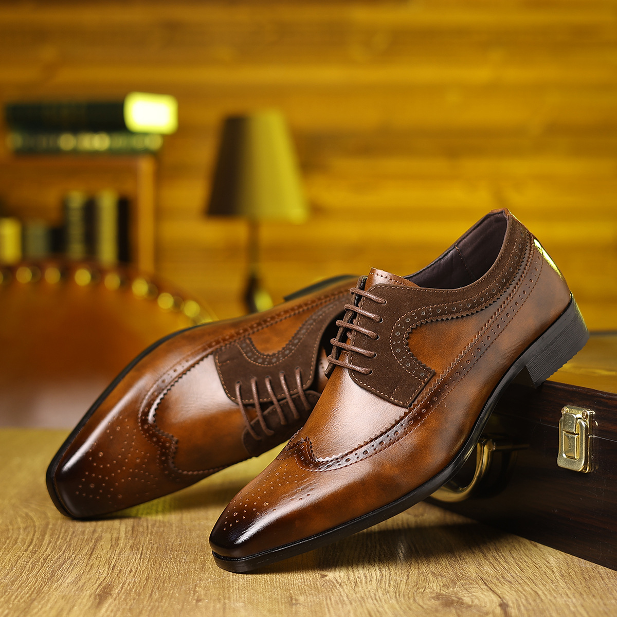 Men's Casual All-matching Vintage Leather Shoes foto 5