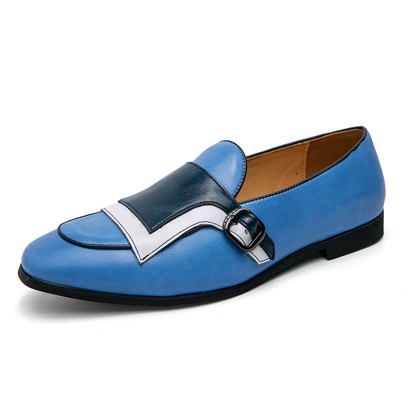 Personality Trendy Men's One Pedal Loafer Leather Shoes foto 3