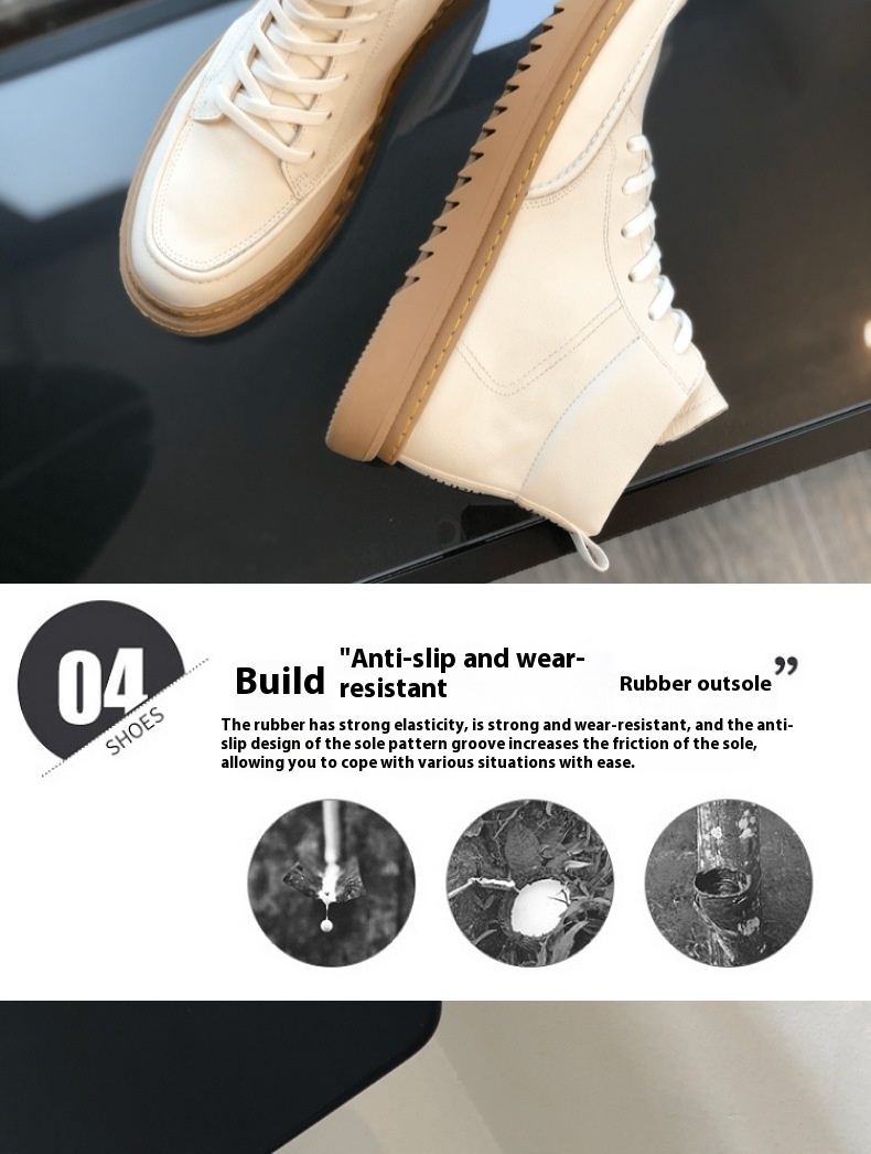 Men's British-style High-top Leather Winter Boots foto 2