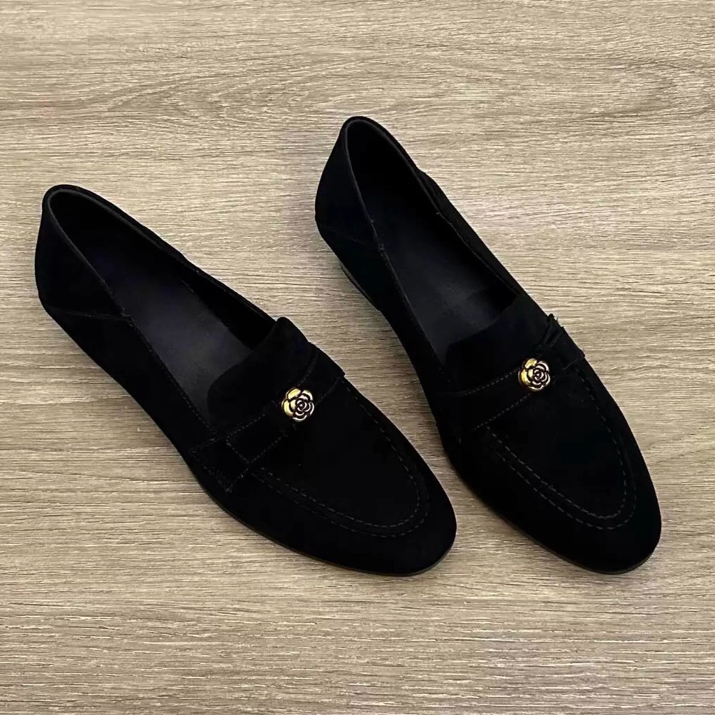 Retro French Camellia Loafers For Women foto 2