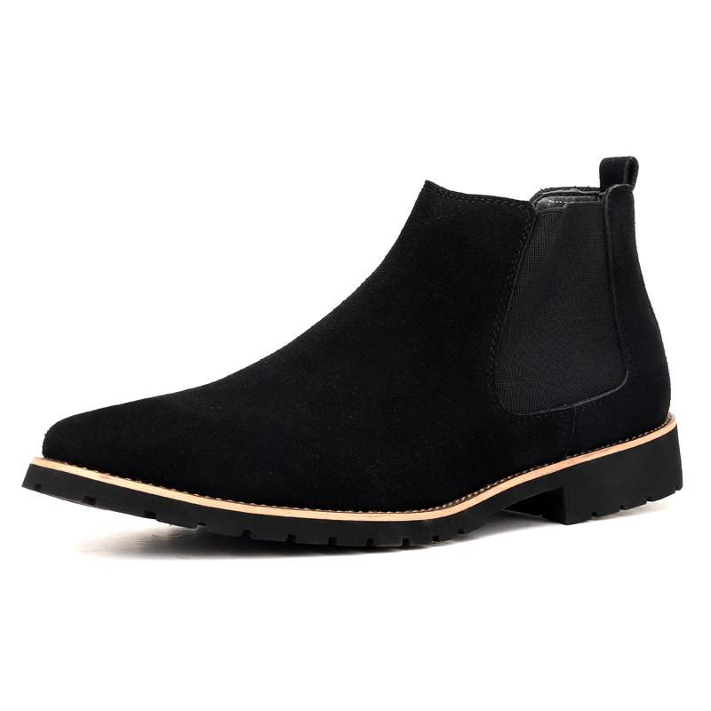 High-top Sleeve Suede Leather Surface Plus Size Casual Boots Fashion All-matching foto 2