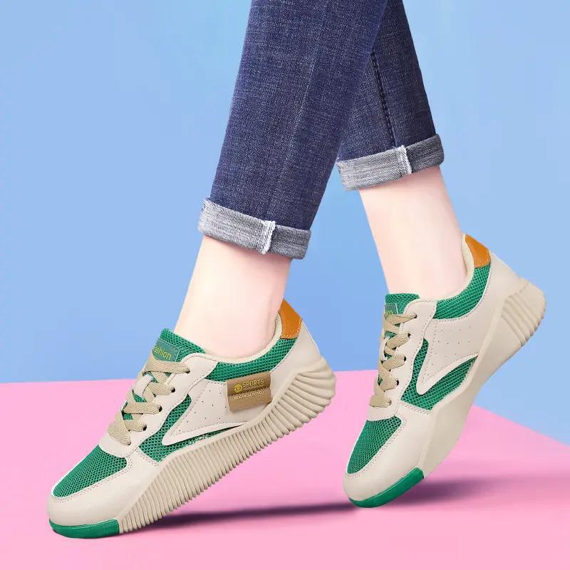 Soft-soled Genuine Leather Sneakers With Non-slip Soles For Running foto 2