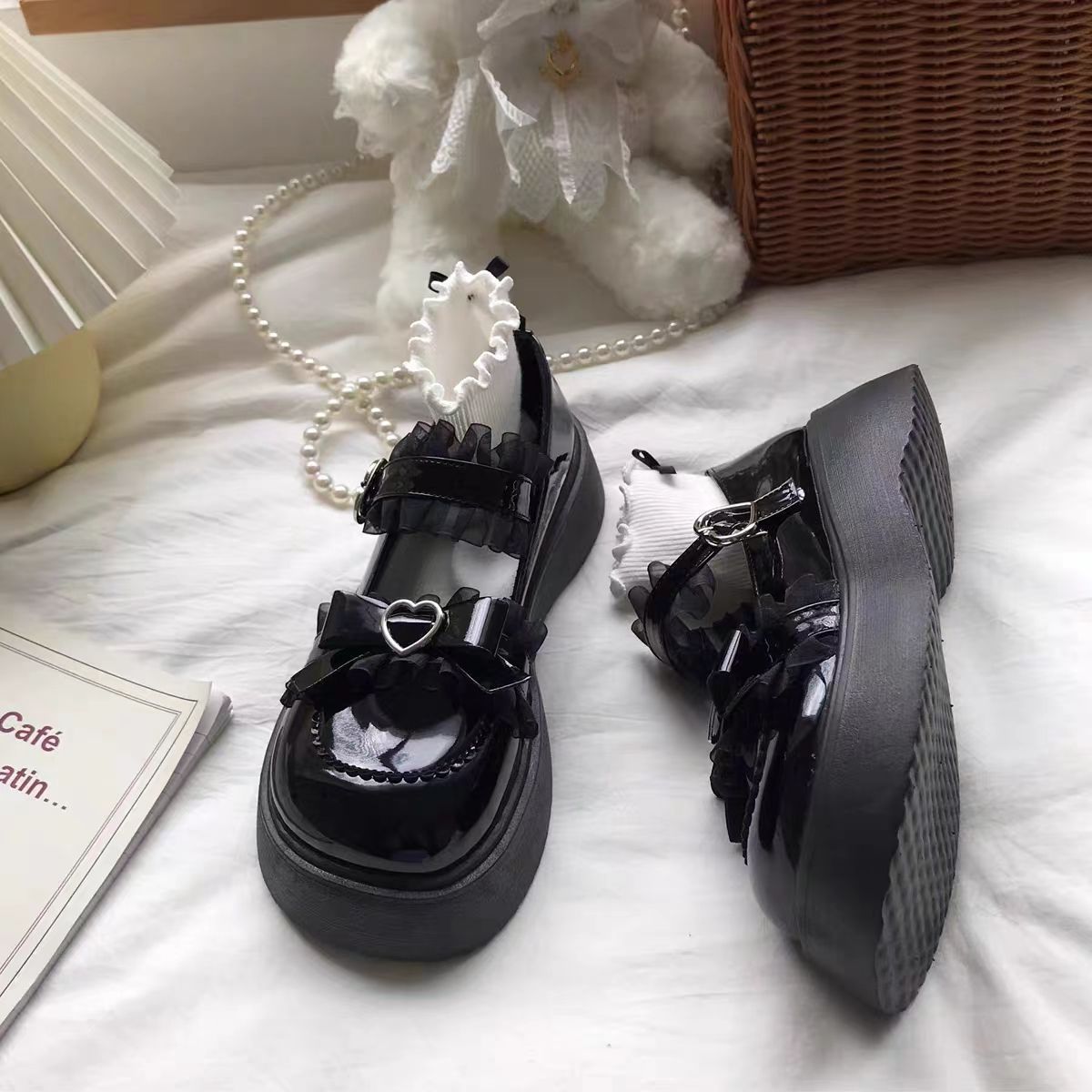 Big Head Shoes Popular Mary Jane Leather Shoes Women's Platform foto 4