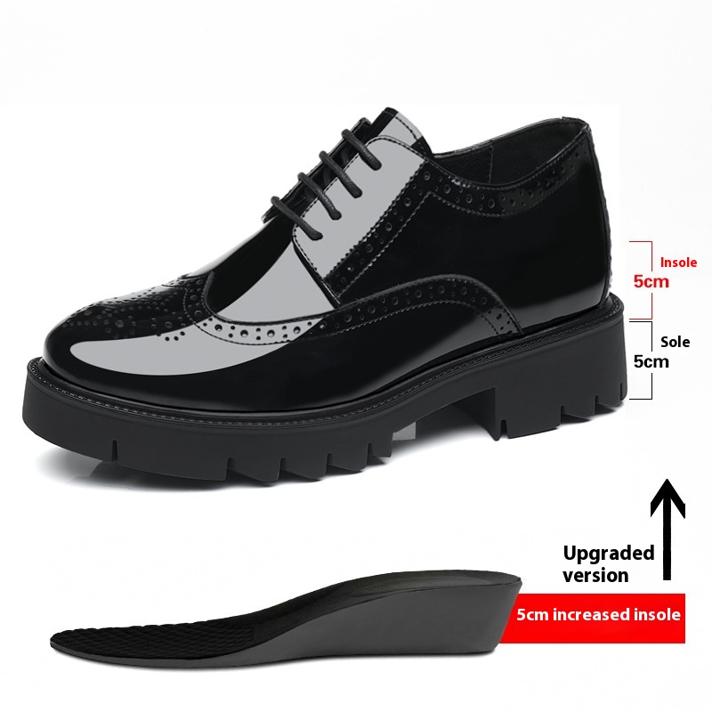 Casual Leather Shoes Men's British Style Carving Brogue foto 5