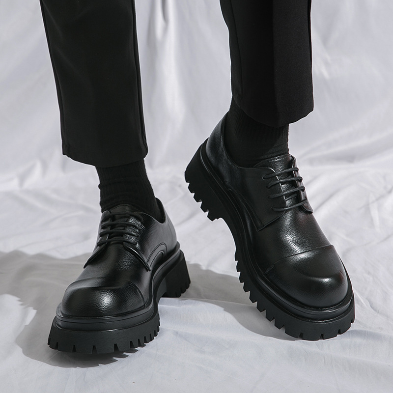 Business Formal Britishstyle Glossy Heightincreasing Leather Shoes foto 3