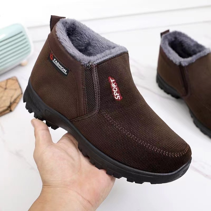 Men's Shoes Thermal Non-slip Cotton-padded Shoes Casual Slip-on Old Beijing Cloth Shoes foto 5