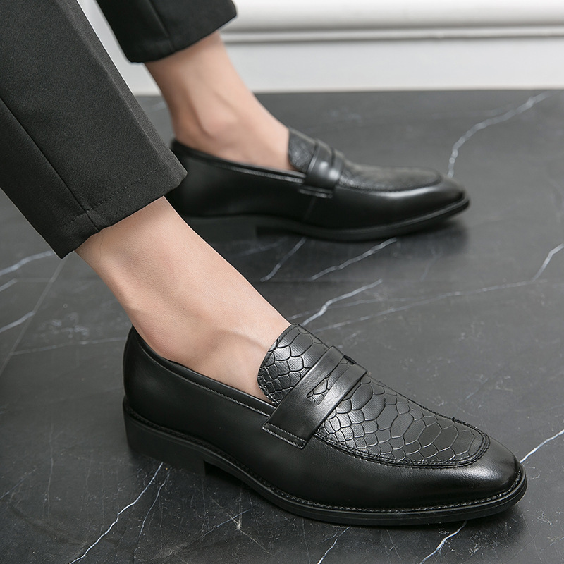 British Style Korean Style Slip-on Casual Leather Shoes foto 3