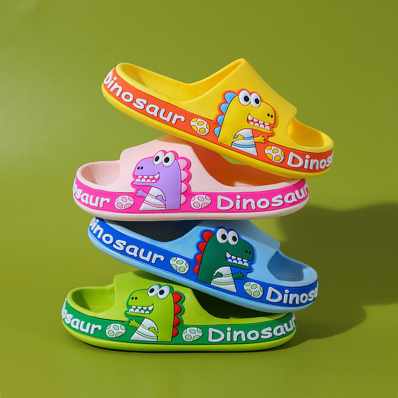 Children's Slippers Children's Shoes Cartoon Dinosaur Slippers foto 3