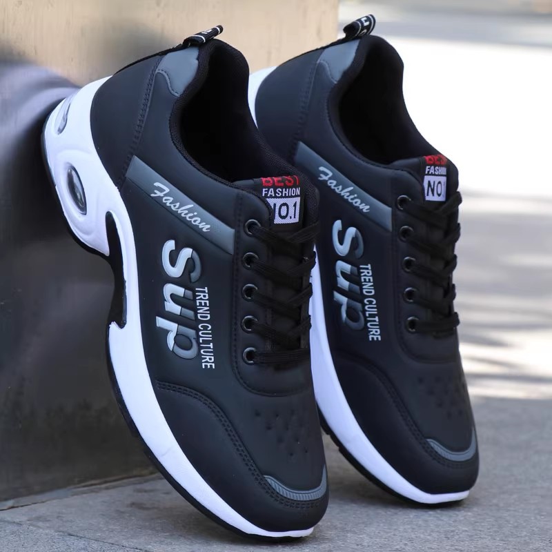 Autumn And Winter Leather Waterproof Shoes Non-slip Breathable Plus Size Men foto 4
