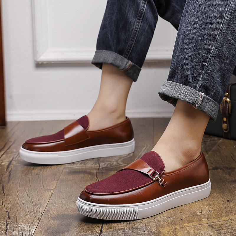 Men's Leather Shoes Horsebit Buckle Slip-on foto 2