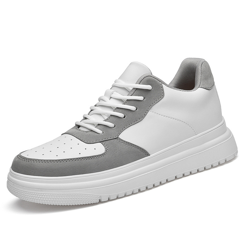 Mens Casual Korean-style Low-top White Sneakers foto 4