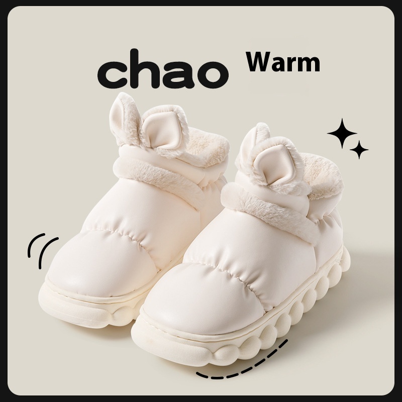 Interior Home Couple Waterproof Non-slip Cotton Shoes foto 3