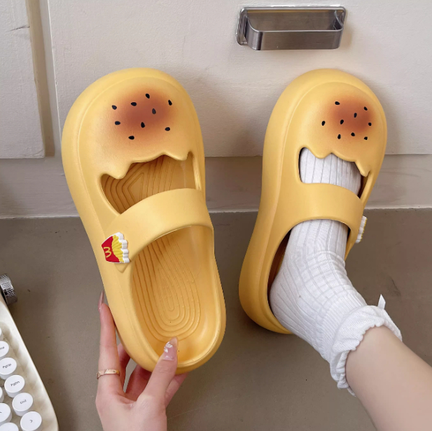 Indoor Home Thick-soled Non-slip Cartoon Closed-toe Slippers foto 4